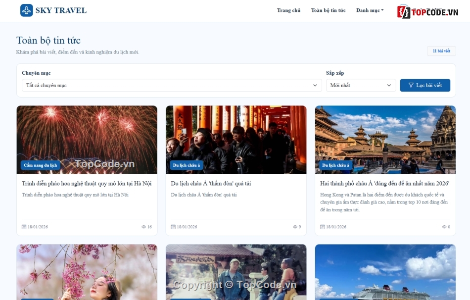 Website du lịch,blog,blog it